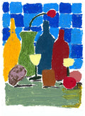 Composition with a checkered background \ Olive's House