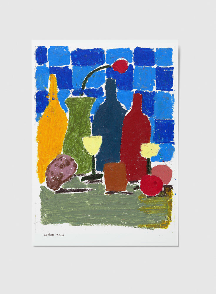 Composition with a checkered background \ Olive's House