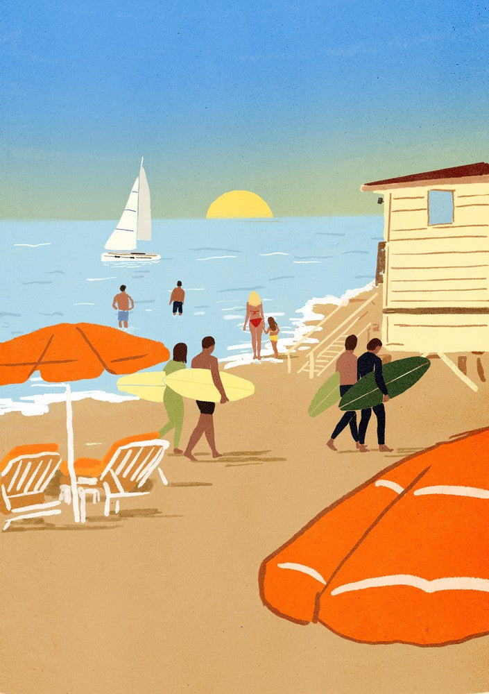 Orange Sunbeds